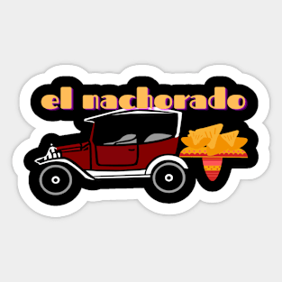 Car  and nachos lover dress Sticker